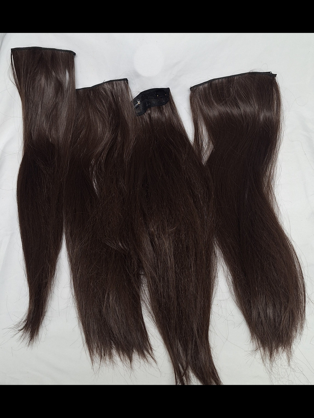 Dark Brown Clip-In Human Hair Extensions - Seamless Blend